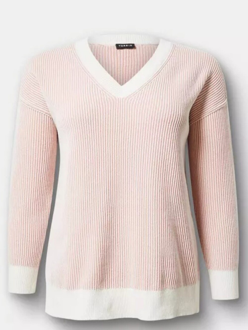 Torrid Size 1 Chenille Pink & White Sweater